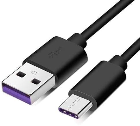 NoveltyThunder Black USB C 1M Cable, Type C Fast Charger, Data Sync, Compatible With Samsung Galaxy A14 / A14 5G / A13 / A23 / A33 / A53 / A73 5G / M13 / M23