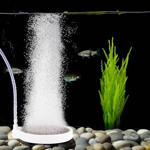 BLOTFISH Fish Tank Air Stone, 2 Inch Nano Ultra-High Dissolved Oxygen Diffuser Bubbler, Make Super Tiny Bubbles for 2-30 Gall0n Hydroponics and Aquarium Fish Tank