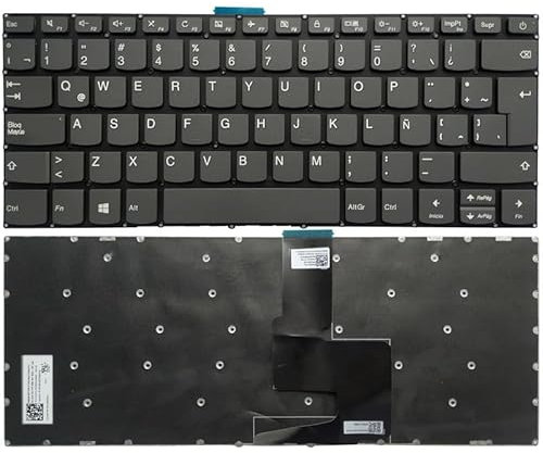 SWINKU Spanish/Latin Laptop Keyboard for Lenovo IdeaPad 1-14IGL05 1-14ADA05 1-14AST-05 V14-ADA V14-ARE V14-IGL V14-IIL V14-IKB V14-IWL (Color : LA No Backlit)