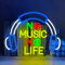 UExnkj-Y Kopfhörer Neon Sign Musik Leuchtreklame Buchstaben Neonlicht Schild Led Leuchtreklame Dekorative USB LED Neon Schilder für Musikstudio, Schlafzimmer, Wanddekoration, Party, Club