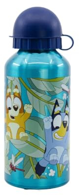 My sweety pop - Gourde - Aluminium - Pour enfant - Crèche - Maternelle - Ecole - Vacances - Repas - 17,5 cm – 400 ml - Hydratation - Idée Cadeau - Bluey - Bleu - pour garcon