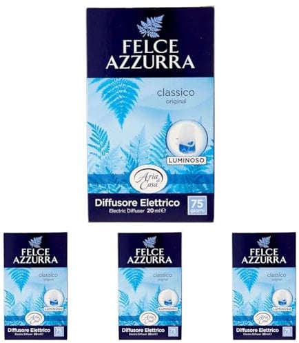 Felce Azzurra - Aria di Casa Profumatore per l'Ambiente, Diffusore Elettrico Classico, Puro Benessere - 20 ml (Confezione da 4)