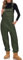 ALSOGO Jumpsuits für Damen Lässiger Latzhose Arbeitshose Fleece Warme Overalls Casual Work Winter Latzhosen mit Taschen Grün L