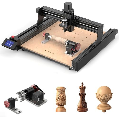 Twotrees TTC450 360° Rotation for Laser Engraving Cans Rotary Module Kit CNC Router 4-Axis Machine for Engraving Cutting MDF Solid Wood for DIY Engraving CNC Engraving