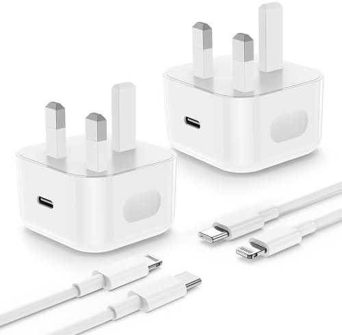 2Pack iPhone 14 13 Fast Charger Plug and Cable,20W USB C Wall Plug with USB-C to Lightning Cable Lead Original 1.8M,Type C Power Adapter for Apple iPhone 14 Plus/13 Pro Max/12 Mini/11Pro,iPad,Airpods