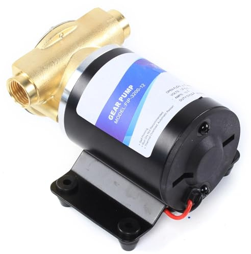 CHIMHOON 12V Bilgenpumpe Selbstansaugend, Wasserpumpe 23L/30L / min, Deckswaschpumpe, Impellerpumpe, Impellerpumpen Kit, für Beregnungsanlagen, Bewässerung und Tägliche Wasserversorgung (23L/Minute)