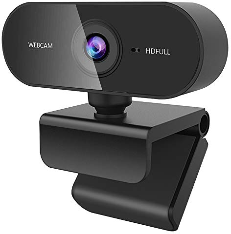 Guijiyi Webcam per PC, Full HD Webcam 1080p con Microfono a Cancellazione di Rumore, USB 2.0 Videocamera per PC, Laptop y Mac, con Base Girevole a 360 °, per Videochiamate Giochi Streaming Live