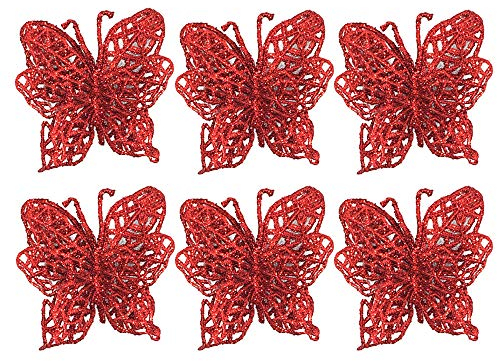 Weihnachten Deko Schmetterling Weihnachtsbaum Schmuck 6Pcs