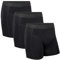 DANISH ENDURANCE Lot de 3 Boxers en Coton Bio Ultra Doux et Respirants, Confortables, Caleçons Homme, Noir, S