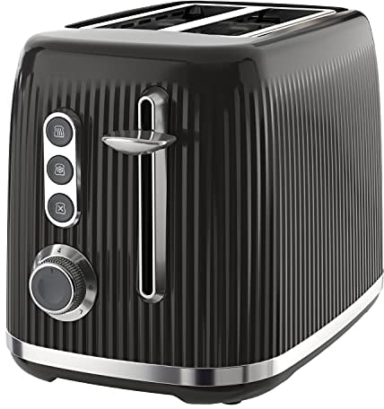 Breville Bold 2 Slice Toaster with High-Lift & Wide Slots | Black & Silver Chrome [VTR001]