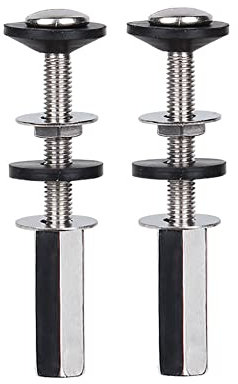 CENPEK 2 Pack Toilet Tank to Bowl Bolt Kit, Heavy Duty Toilet Bolts Rustproof Bolt Nut Washer with Long Nuts Double Rubber Washers for Toilet Tank Bolts and Seat Screws