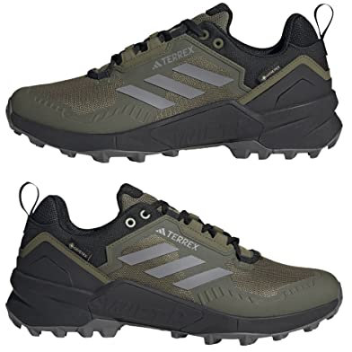 Adidas Terrex Swift R3 GTX, Herren-Sneaker, Focus Olive Grey Three Core Black, 44 2/3 EU