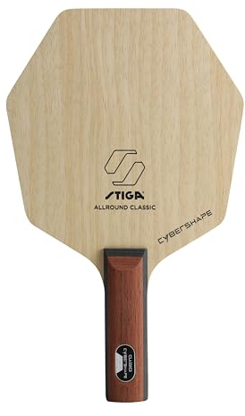 STIGA Allround Classic Cybershape - Offensives 5-Layer Tischtennisholz - Leichtgewichtig mit Präzision und Gefühl - Gerader Griff