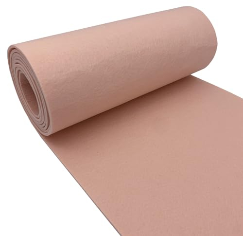 aufodara Filzrolle Filzstoff 30cm x 250cm x 3mm Polyester Filz für DIY Aufbewahrungstasche Filzunterlage Patchwork Nähen Basteln Handwerken Dekoration (Rosa)