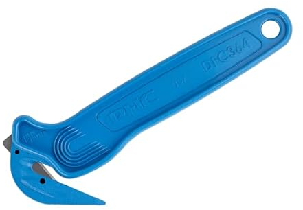 Pacific Handy Cutter Sicherheitsmesser DFC-364 MD, blaues Cuttermesser mit tiefliegender, verdeckter Klinge und langer Einstechnase