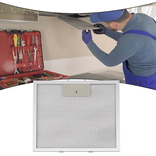 Lot de 2 filtres à graisse en métal pour hotte aspirante de cuisine - 210 x 250 x 9 mm - Argenté