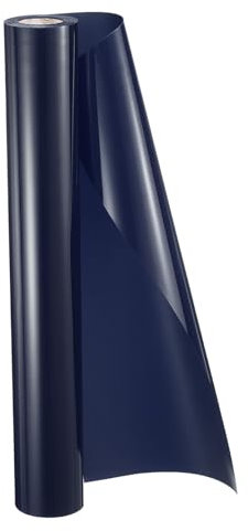 sourcing map HTV Heat Transfer Vinyl 11.8 x 15ft Roll PVC Navy Blue Iron on Vinyl for All Cutter Machine, Easy to Cut & Weed