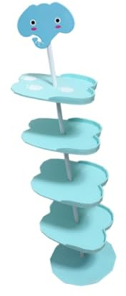 LOVIVER 4 Ebenen Kinder Schuhregal Stehschuhe Ständer Halter Schuhe Aufbewahrungsregal für Schrank Flur (GRÜN, 5 Lagiges)