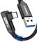 SUNGUY Cavo USB C, 2m 90 Gradi Cavo Type C Ricarica rapida e trasferimento a 5Gbps Cavo Android Auto compatibile con iPhone 16/15 Pro Max, Galaxy S24/S23/S22, P30 Lite-Nero