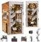 MiniCity Book Nook Kit, DIY Booknook 3D Holzpuzzle Buchstütze Modellbausatz - Miniatur Haus Kit Bastelset Geschenke (Law Library)