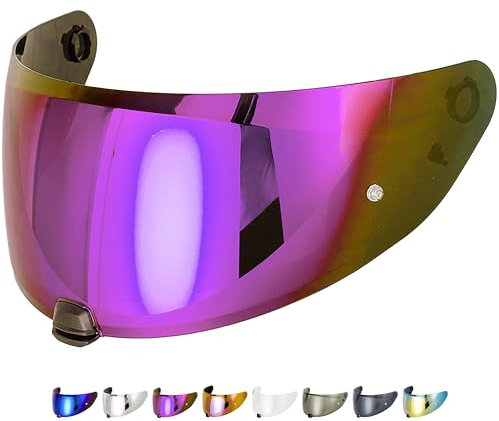 Everalo Visiera Compatibile con Hjc i70 - i10 - Visiera Casco Hj-31 - Pinlock Ready (Iridium)