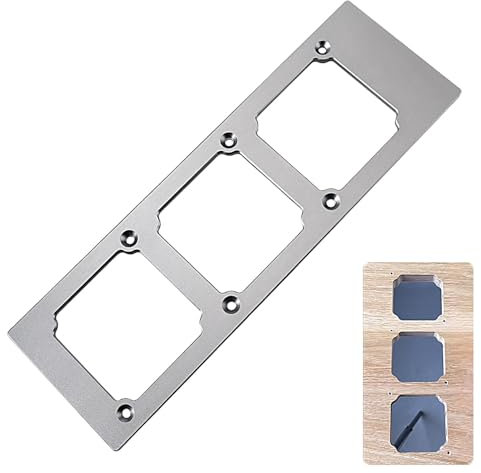 Socket Box Cutting Template | Easy to Use Thicken Aluminum Alloy Stencil Tool | Socket Bottom Box, Low Voltage Mounting Bracket for Home Woodworking