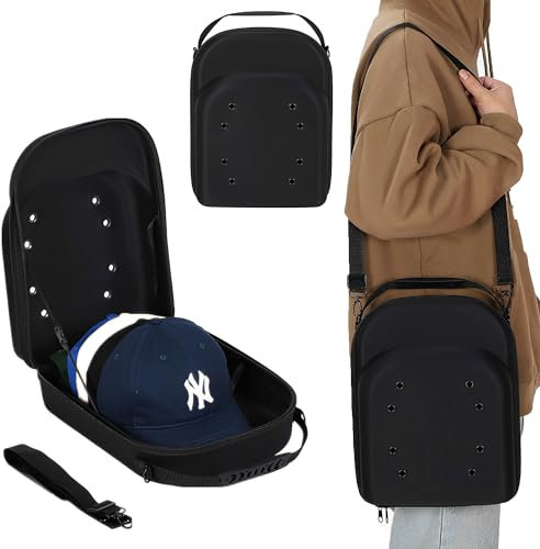 XSQD Baseball Cap Aufbewahrungs Box, Kann 6 Baseballkappen, Atmungsaktive und Verschleißfeste Hutboxen, Geeignet für die Tägliche Lagerung oder Reise Tragen Staubhut Cap Aufbewahrung Tasche