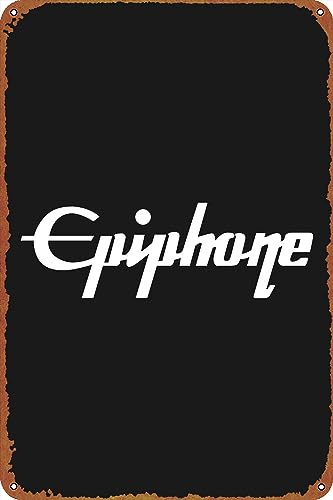 Blechschild Epiphone-Gitarre, Retro- und Garagendekoration, 30,5 x 40,6 cm