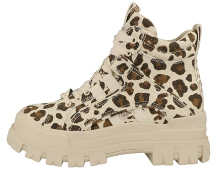 Buffalo Aspha Nc Mid - Beige/Schwarz/Leo Baumwolle