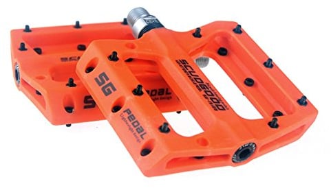 Mountainbike-Pedale, geringes Gewicht, 1 Paar, für AM / FR / DH / DJ / BMX, Orange