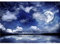 decomonkey Fototapete Landschaft Vollmond 400x280 cm XL Tapete Fototapeten Vlies Tapeten Vliestapete Wandtapete moderne Wandbild Wand Schlafzimmer Wohnzimmer Himmel Nacht