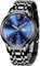 LIGE Hommes Montres Mode Chronographe Étanche Quartz Analogique Montre Bracelet Acier Inoxydable Homme Militaire Noir Montre