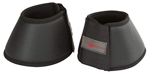 Kerbl Hufglocken Protecto (Farbe schwarz, Größe XFull, Innenfutter aus Kautschuk, stabiler Klettverschluss, Pferdezubehör) 3211613