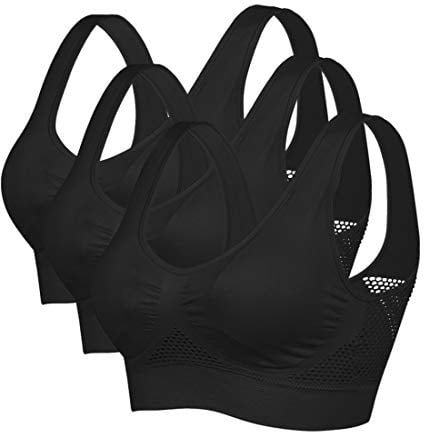 Litthing Women Wide Strap Bras Seamless Everyday Bra Soft Sleep Underwear Daily Netted Racerback Padded Breathable for Yoga Plus Size