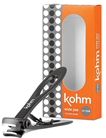 Kohm CP-120L 5mm Heavy Duty, Wide Jaw Toenail Clippers (Black)