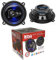 2 Haut-parleurs Compatible avec Boss Audio Systems BE524 BE 524 coaxial 4 Voies 5,25 13,00 cm 130 mm 112 Watts rms 225 Watts Max 4 ohms 90 DB avec LED Bleu et Suspension en Gomme, la Paire