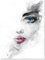 wandmotiv24 Leinwandbild Kunst, Hochformat, Aquarell Einer Frau 2, Wasserfarbe M0334