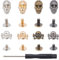 OLYCRAFT 8Sets Punk-Totenkopfnieten Ledernieten Metallnieten Punk Skull Ghost Messing Nietschraube Legierung Rücken Nieten Für Hut Schuhe Jacke Gürtel Halsreif DIY Leder Handwerk Craft Zubehör-Buttons