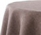 Decomira Tischdecke wasserabweisend Leinen-Optik - Fleckschutz, abwaschbar - Garten-Tischdecke Outdoor, Tischtuch Esstisch - Braun Taupe - 160 cm Rund