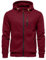 VANVENE Felpa con cappuccio da uomo con cerniera, leggera, Rosso, M