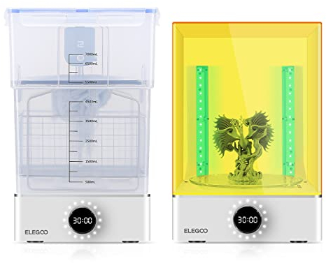 ELEGOO Mercury X Bundle Große Wasch und Aushärtemaschine für Saturn LCD SLA DLP 3D Gedruckte Modelle Harz UV Härtungsbox mit 360° Unterseite Lichtdrehteller