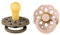 BIBS Boheme Schnuller 2er-Pack. BPA-frei. Kirschform Nippel, Größe 1 (0-6 Monate), Dark Oak/Blush