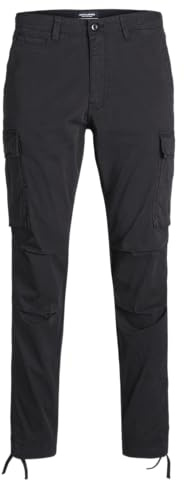 JACK & JONES Herren Cargohose Jpstace Jjtucker AMA Noos, Schwarz/Details: Solide., 33W / 34L