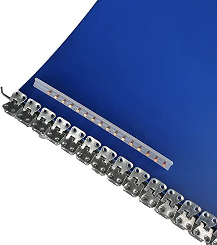 Giunto Per tappeto nastro di trasporto aperto in acciaio zincato con chiodi 1000MM 1MT SAMMA PARTS
