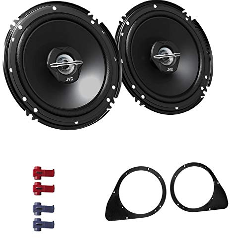 JVC CS-J620X Auto Lautsprecher 16,5 cm mit Einbauset passend für FIAT 500 2007-2016 Seitenteil Heck 600 W 165mm 2 Wege Koax