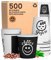 Baciato Caffè 500 Espresso Pappbecher 65ml Biologisch Abbaubare Kaffee Einwegbecher - Ökologisches Design DownUpCUP - Kleine Größe für italienischen Espresso für Heißen Getränken