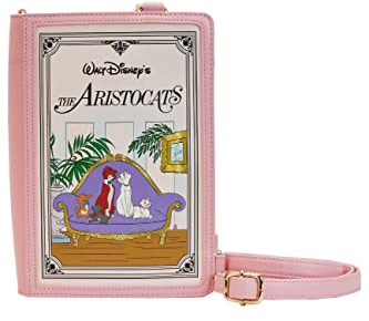 LOUNGEFLY Disney Convertible Crossbody Bag The Aristocats Classic Book Nue Rosa One Size
