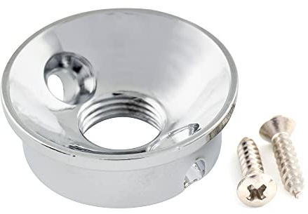 Musiclily Pro 3/8 Inch Steel Electric Guitar Jackplate Electrosocket Jack Plate for USA Tele/Telecaster Style Electric Guitar, Chrome