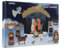 Weihnachtskrippe Adventskalender 24 Harz Miniaturen Heilige Familie Magi Geschenk für Jungen und Mädchen geeignet für Kind Krippenfiguren