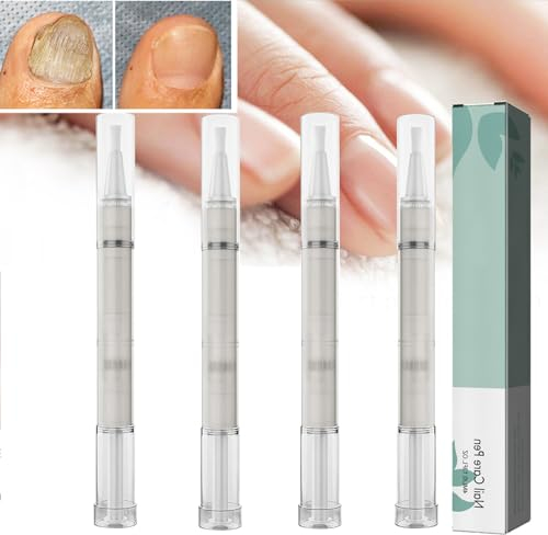 Nail Care Pen Lot de 4 stylos anti-mycose des ongles pour ongles et ongles des pieds soignés Traitement rapide intensif avec aloe vera, huile d'arbre à thé, vitamine E